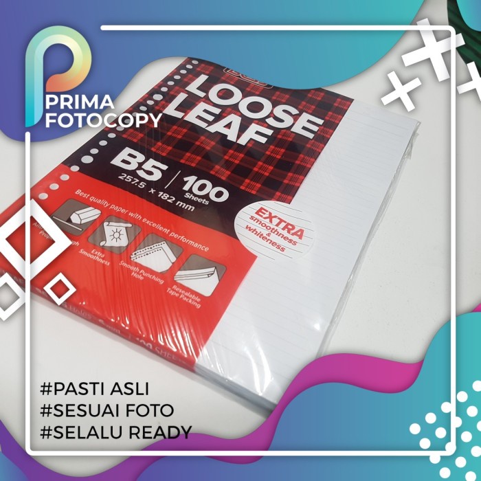 

Kertas isi File Binder | Loose Leaf Big Boss | B5 - 100 Lembar |