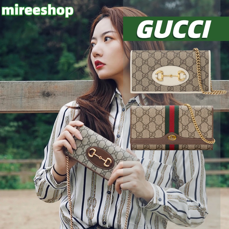 Gucci  Horsebit 1955 Wallet With Chainก