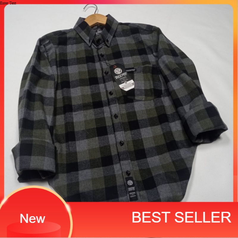 KREBANO! Kemeja Baju Kemeja Pria Wanita Kotak Lengan Panjang Kemeja Flanel Cupel kemeja Flanel Kapel