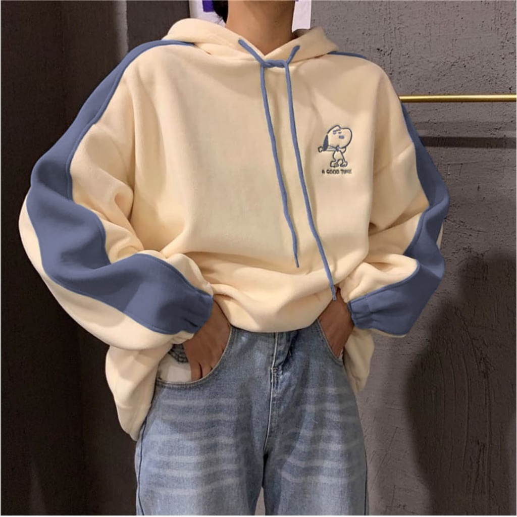 SNOOPY HODIE SWEATER WANITA KOREAN STYLE - SWEATER HOODIE WANITA
