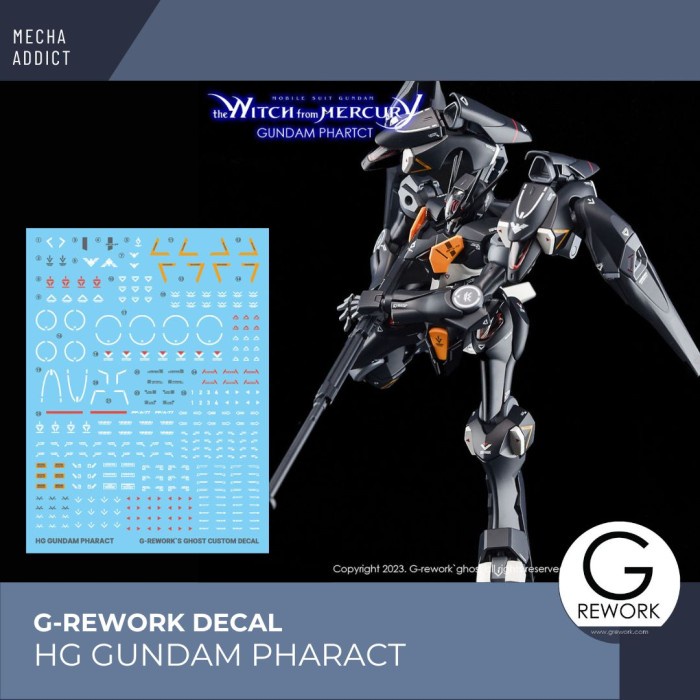 Water Slide Decal HG Gundam Pharact by G-rework - Original