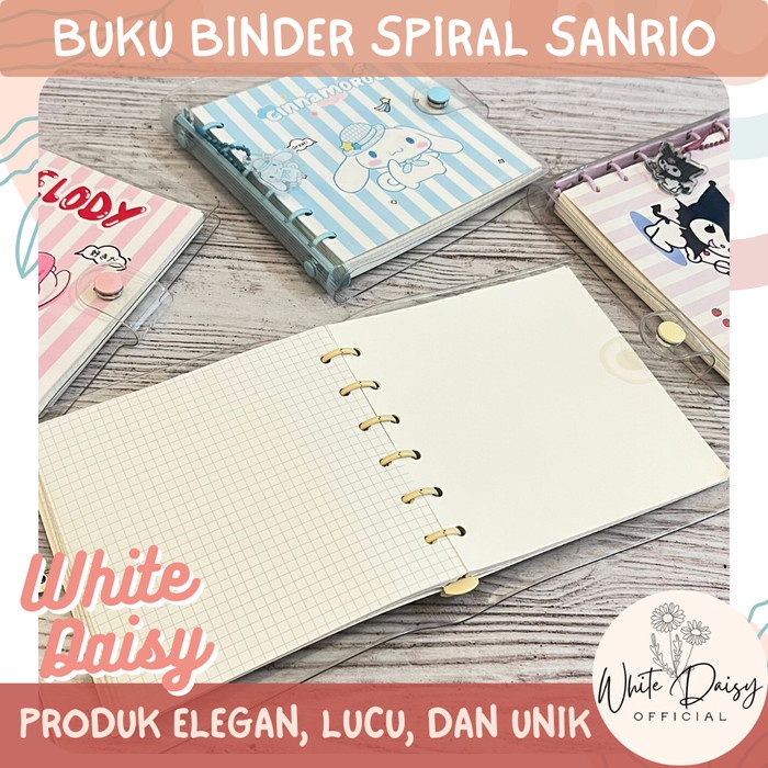 

MURAH- Buku binder spiral anak ukuran 10 x 10 cm melody lucu kuromi imut - 1.2.23