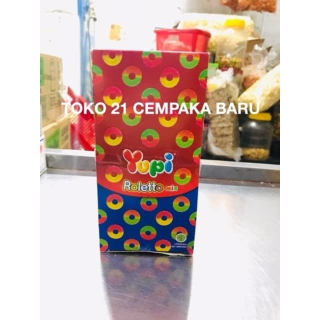 

Yupi ROLETTO MIX 1 box isi 12 pcs | Permen Yupi Jelly Jeli Murah