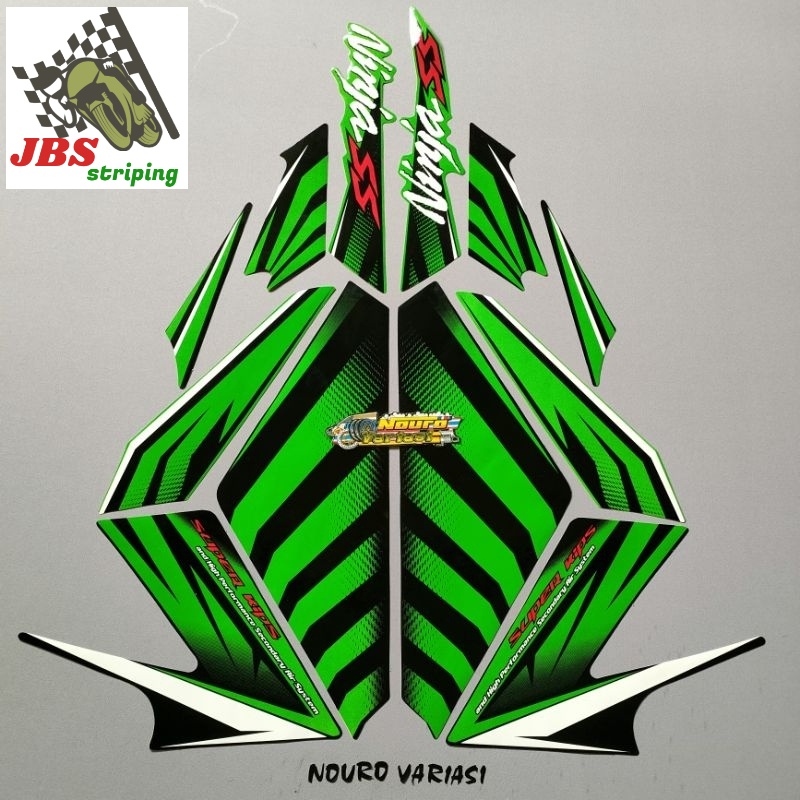 Striping ninja ss stiker kawasaki ninja ss 2014 2015 hijau