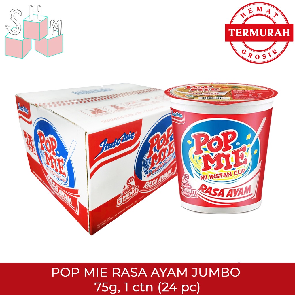 

POP MIE RASA AYAM JUMBO 75g - 1 Karton 24 pcs