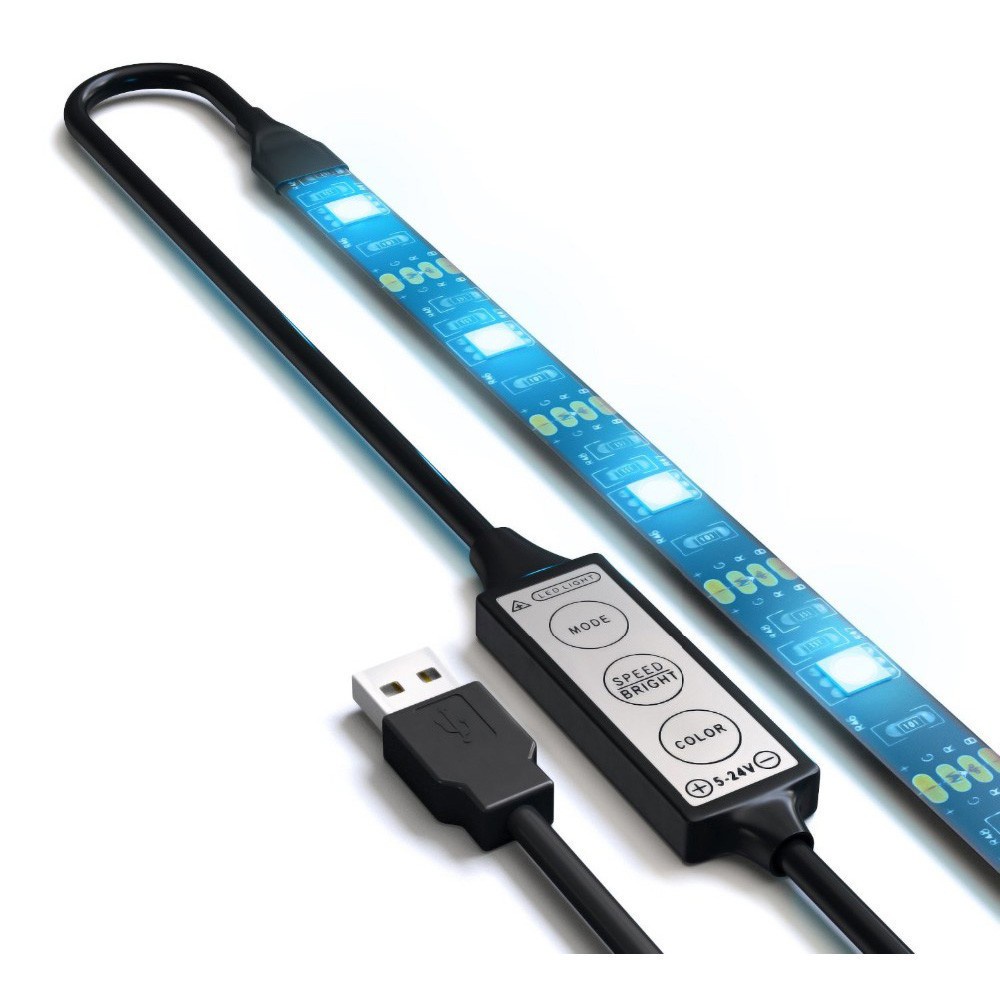 Waterproof RGB LED Strip 5050 90cm with 5V USB Lights Controller