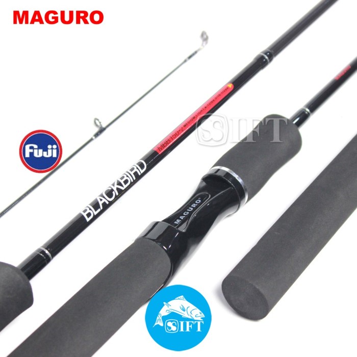 Joran MAGURO BLACKBIRD 120 135 150 165 180 FUJI | Pancing spinning - 120CM