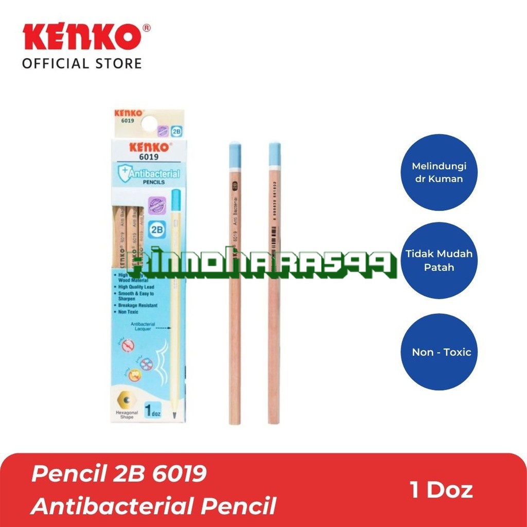 

KENKO PENCIL 2B-6019 ANTIBACTERIAL / ANTI BAKTERI
