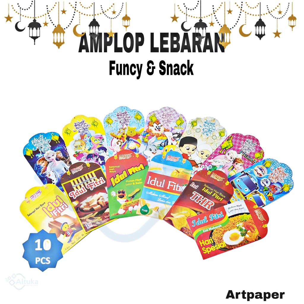 

Amplop Idul Fitri Funcy dan Snack Edition Lucu Murah / Amplop Lebaran isi 10pcs