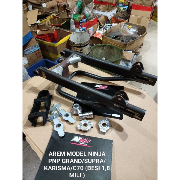 AREM BELAKANG MODEL NINJA R pnp grand ARM MODEL NINZA PNP GRAND /SUPRA /C70 / BESI TEBAL 1,8 MILI PE