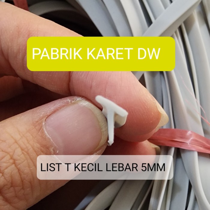Karet list lis T bodykit fender spakbor mobil KECIL HARGA PER 1 METER
