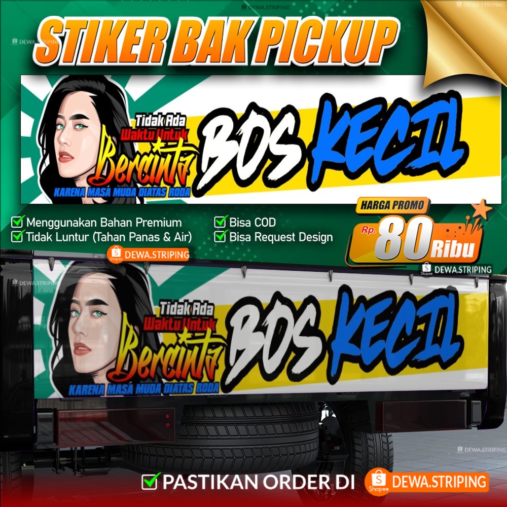 STIKER PINTU BAK BELAKANG L300, STIKER PINTU BAK PICK UP