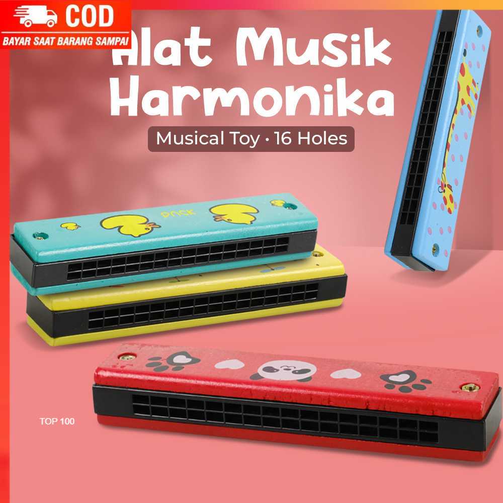 ( 100% BARANG ORI ) JOKEJOLLY Alat Musik Harmonika Anak Harmonica Musical Toy 16 Holes - WMN136