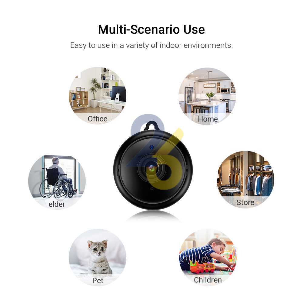 [26] V380 Kamera CCTV Mini WiFi Alarm Two Way Audio Infrared HD 1080P - V380-Mi7