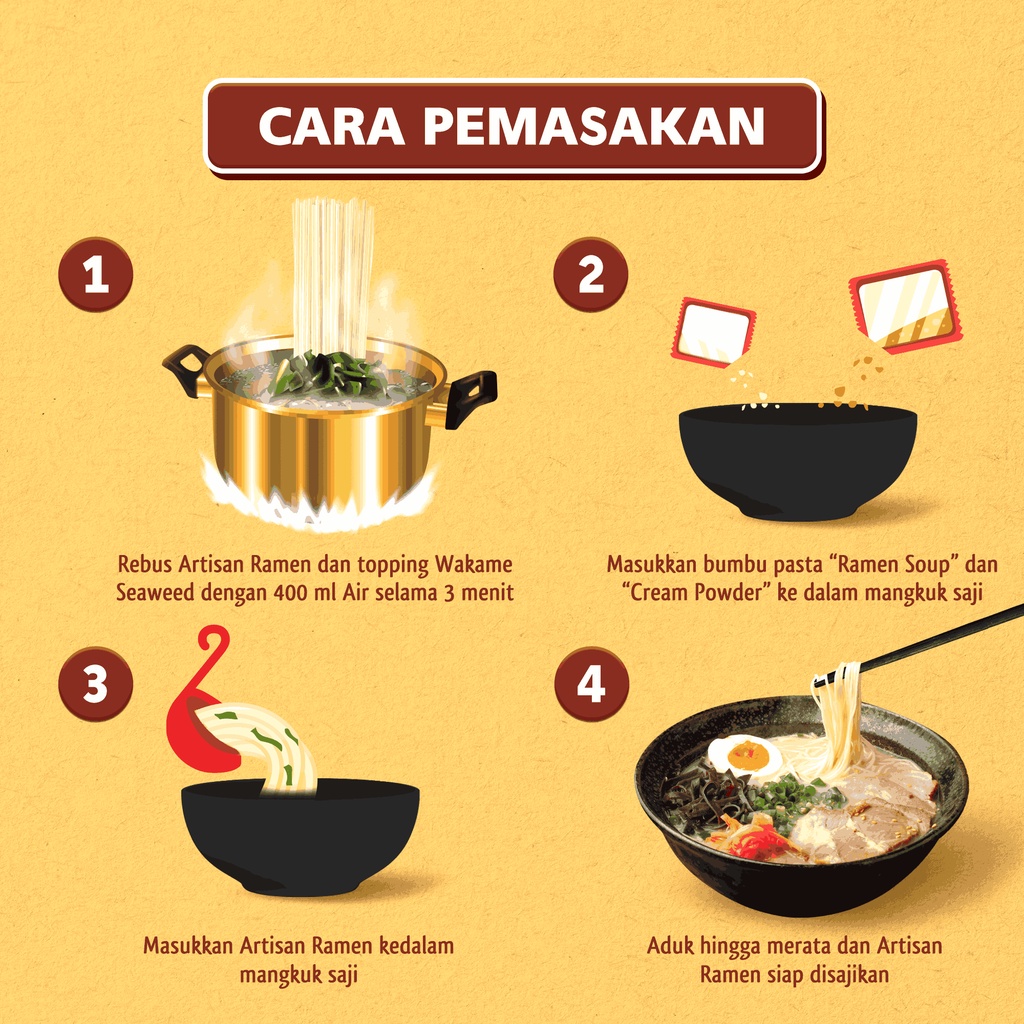 Omoide Artisan Ramen 105 gr / Ramen Instan / Ramen Jepang / Ramen Kuah Halal / Mie Instan Jepang / Mie Instan Kuah Rebus / Makanan Jepang Halal Instan-3