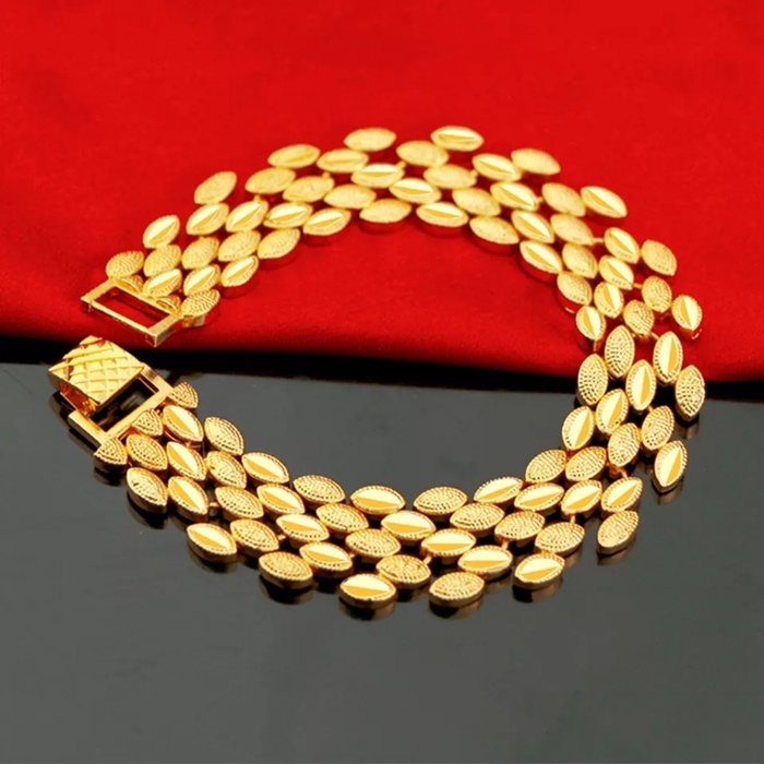 Gelang Hongkong REplika Emas Murni bebas Pajak Awet tidak mudah luntur Bisa di pakai hari hari