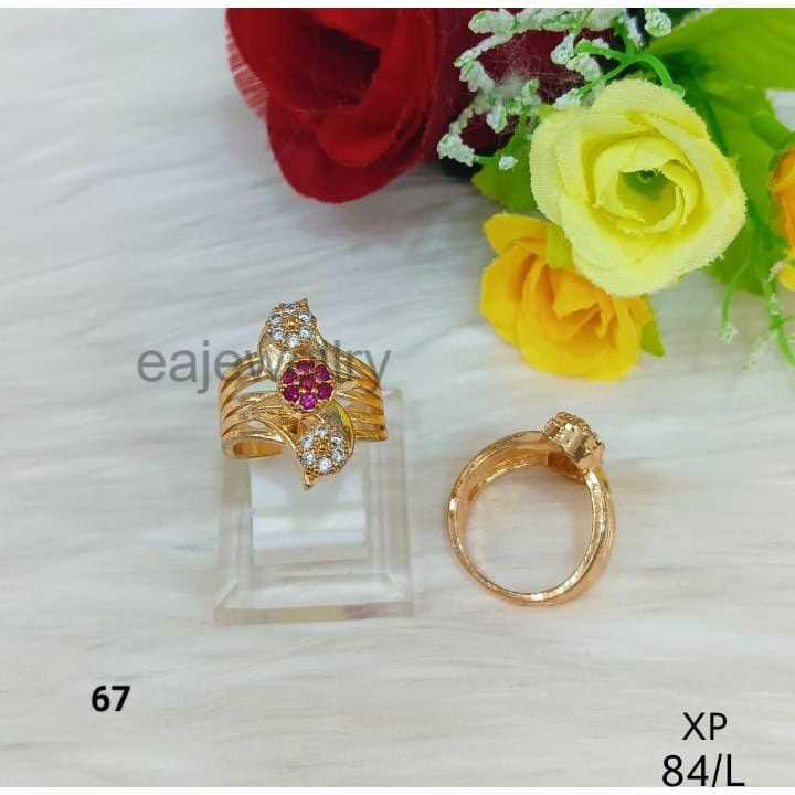 Realpict Cincin Permata Ungu Gold Berlapis Emas 24 Karat