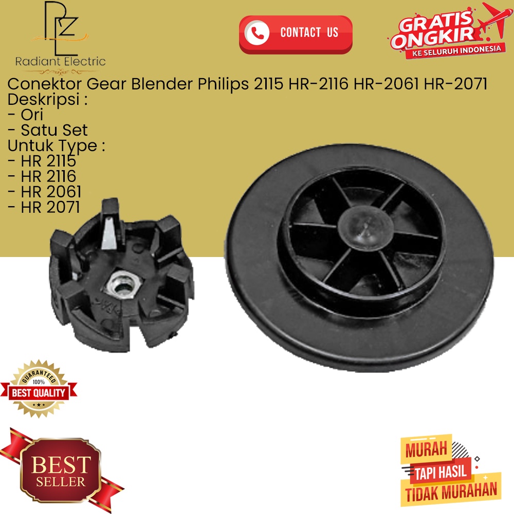 Conektor Gear Blender Philips Satu Set 2115 HR-2116 HR-2061 HR-2071