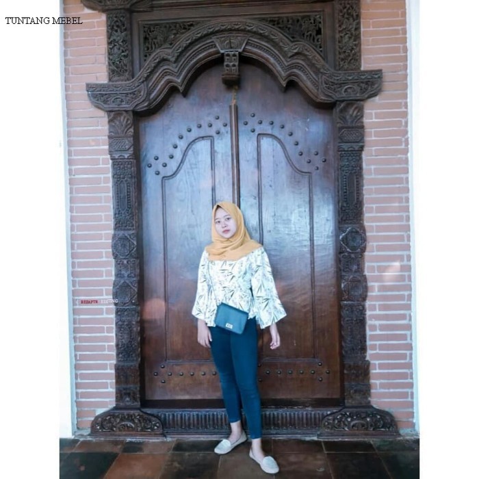 Termurah pintu gebyok ukir kayu jati tua berkualitas