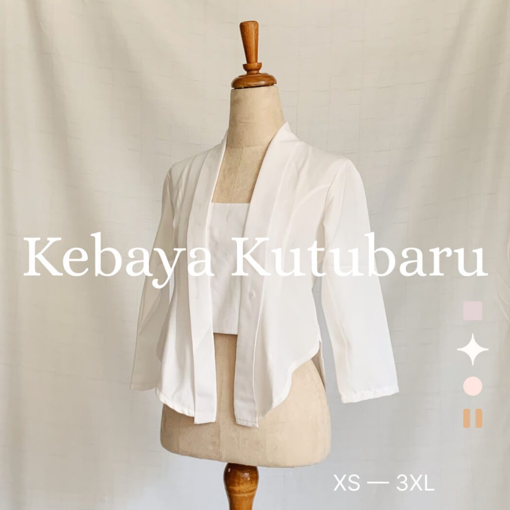 Loewes ATASAN KEBAYA KUTU BARU MODERN LINEN LOOK KATUN JEPANG PREMIUM Lengan Panjang 3/4 atau 7/8 Wa