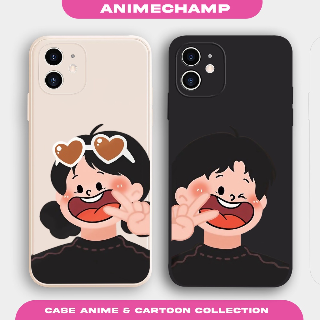 Case Couple Peace Love AC370 Iphone 11 XR 13 11PRO 14 X XS XSMAX 6 6S 6PLUS 6S PLUS 7 7PLUS 8PLUS 12