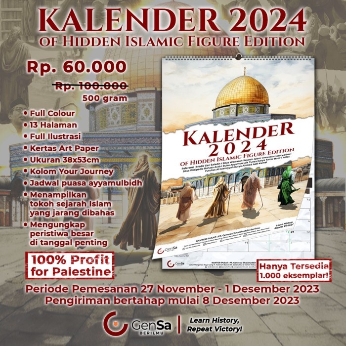 

Kalender Dinding I Meja Gensa Of Hidden Islamic History 2024 - Klender Dinding