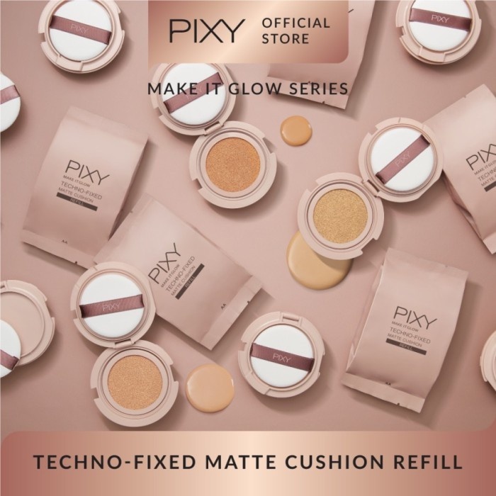 Pixy Make It Glow Techno Refill Fixed Matte Cushion 15gr - Bedak Basah