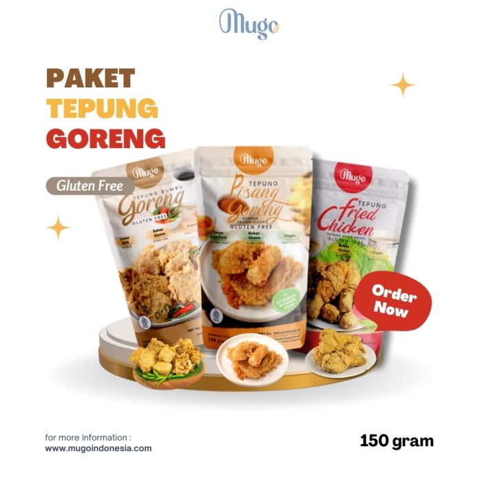 

LG80 Paket Tepung Gluten Free Bumbu Goreng, Bakwan, Pisang, Fried Chicken