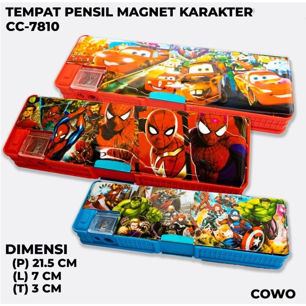 

Tempat Pensil Magnet Karakter 2 Sisi + Rautan (CC-7810) / Kotak Pensil 1 Pcs