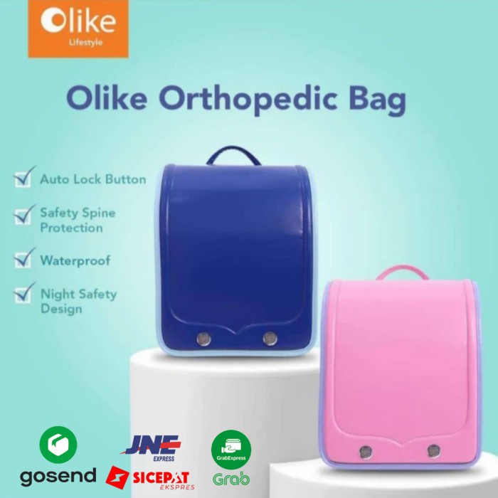 Olike Orthopedic Bag Large, Small / Tas Olike  Tas Anak, - Pink, Small