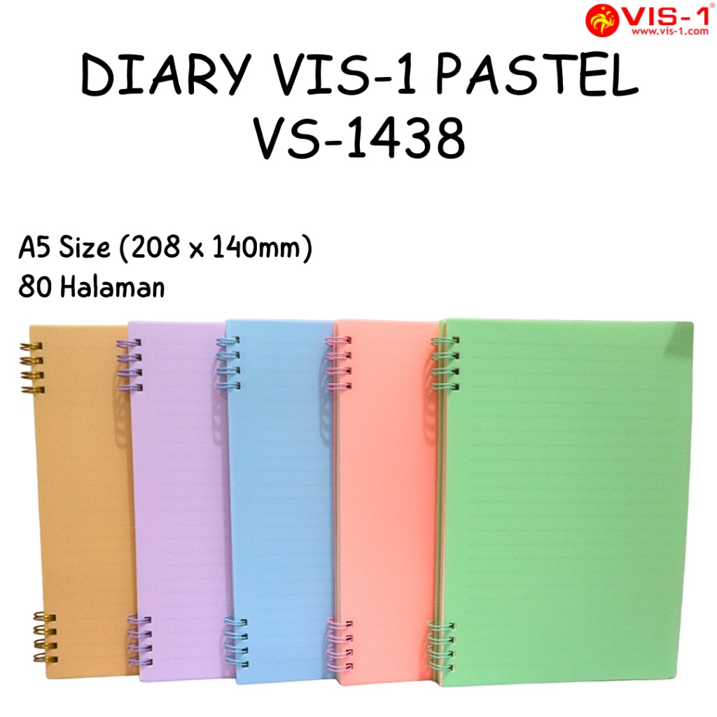 

Vis-1 Buku Catatan / Notebook Spiral A5 Pastel - VS-1438