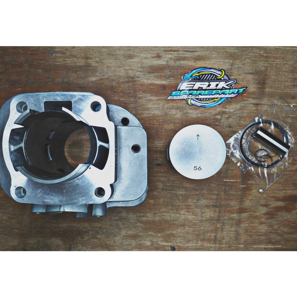 BLOK SEHER BORING BORE UP FIZ R F1Z R FORCE 1 LAMA PISTON 56 BORE UP FIZ R PISTON 56MM