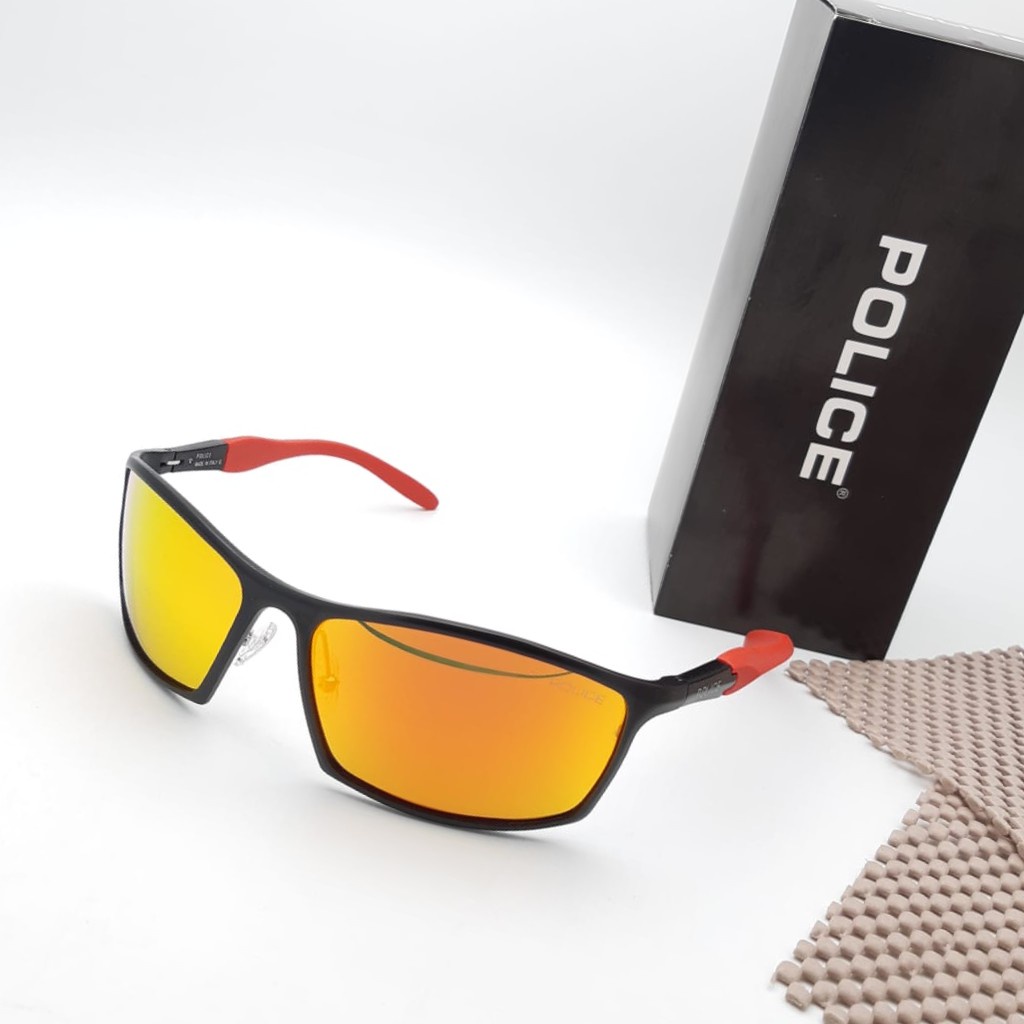 Paling Murah Sunglass Kacamata Sepeda Pria Police A1825 Lensa Anti UV