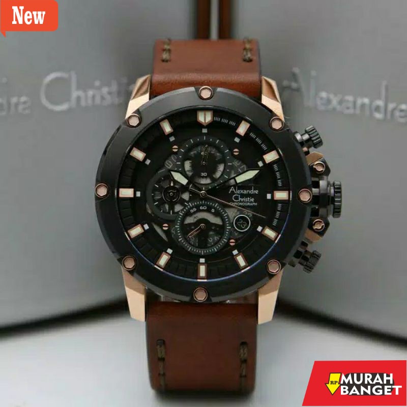 cocok buat kerja- JAM TANGAN PRIA ALEXANDRE CHRISTIE 6564 ORIGINAL AC6564 KULIT
