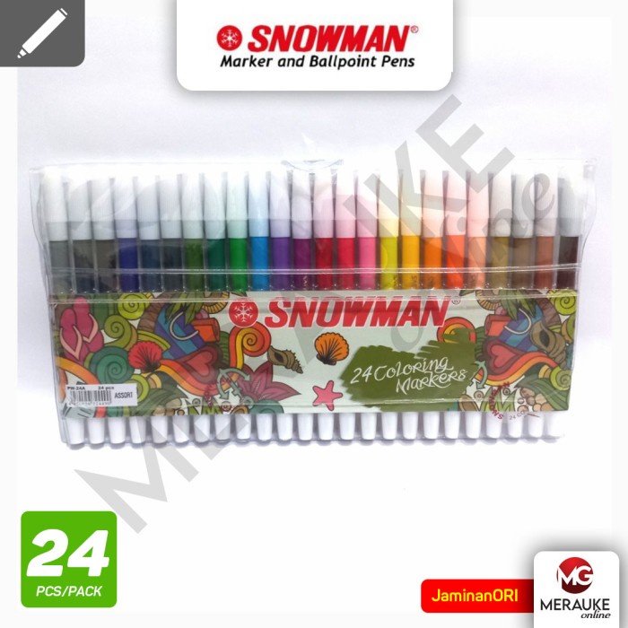 

RB Spidol SNOWMAN Pencil Marker PW-24A - 24 Warna