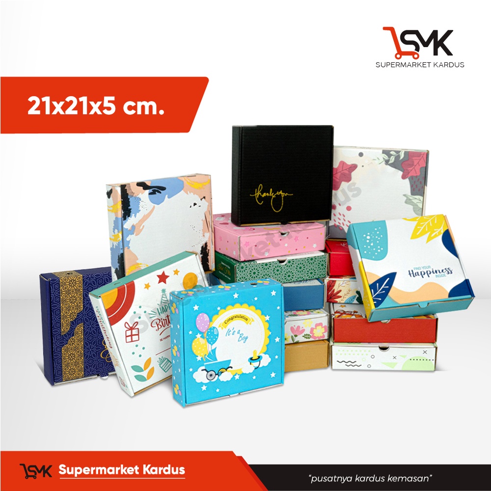 

Box 21x21x5 cm LS pizza/kardus/polos/Hampers/ultah/ulang tahun/happybirthday/it's boy/it's girl/baby/bayi/tinggi5
