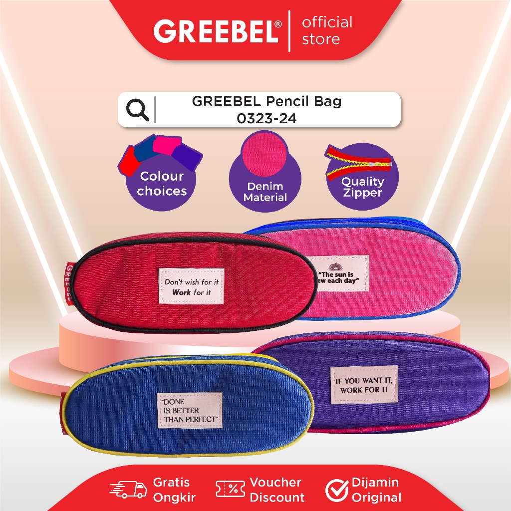 

Greebel Case Pencils 0323-24 / Tempat / Kotak / Tepak Pensil