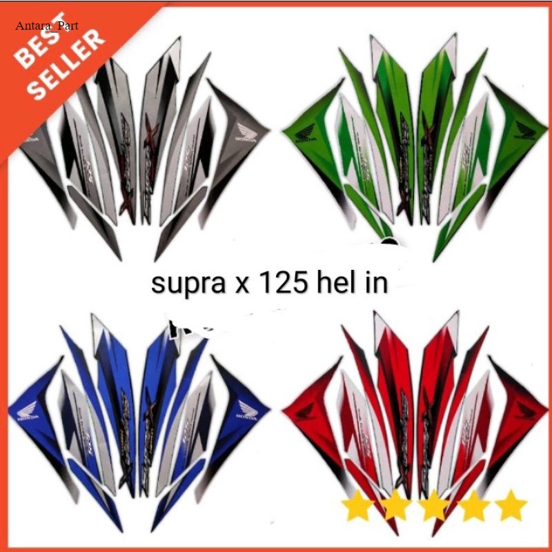 striping stiker lis honda supra x 125 helm in fi 2010 2011 2012 BERKUALITAS