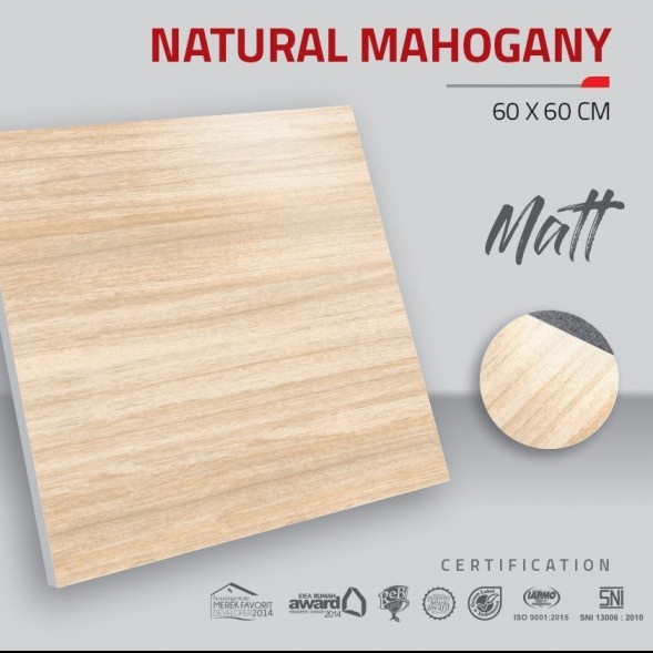Lantai Granit 60x60 Motif Kayu Natural Mahogany Matt Indogress