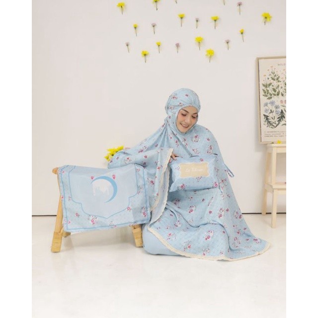 Mukena Fiore Series Fahijablove - Fiore Sky