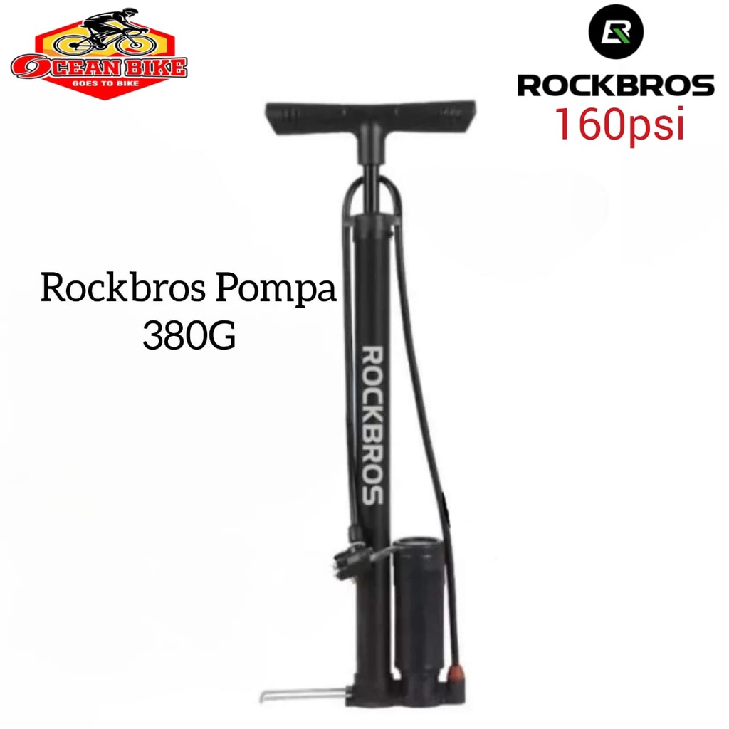 ROCKBROS Pompa Sepeda Bola Air Pump 380G 160 PSI Road Bike Mtb Sepeda Lipat sepeda Motor
