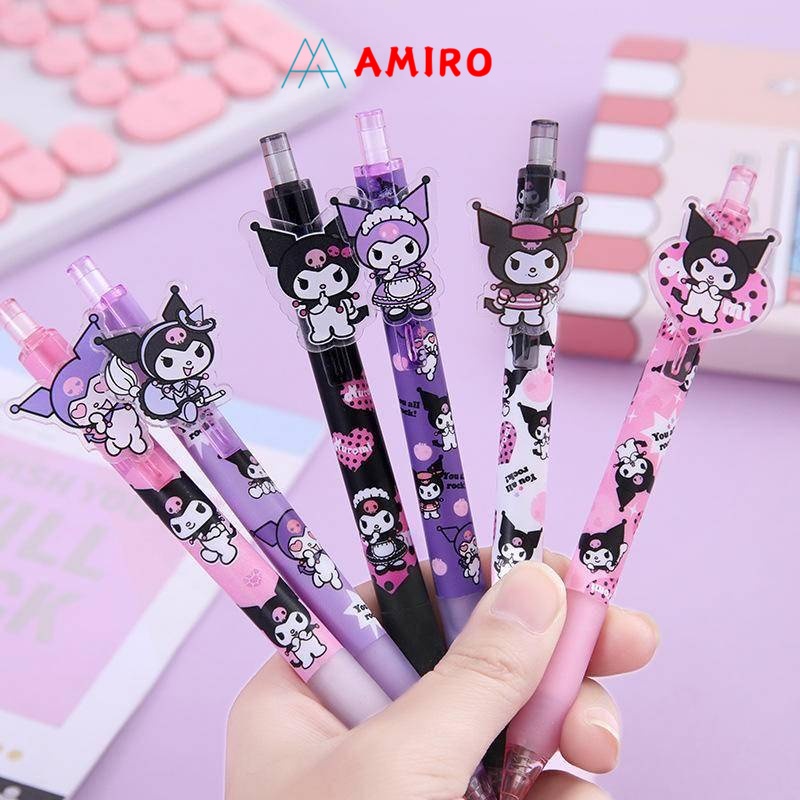 

Pulpen Mekanik Pulpen Gel Karakter 0.38mm Pen Cetak Kartun Anime Sanrio Mymelody Kuromi Cinnamoroll