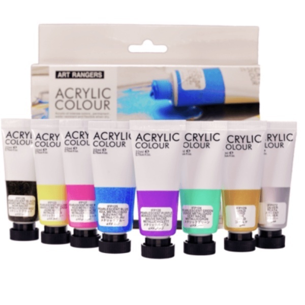 

Art Rangers Acrylic Colours Metallic Paint Set 8 x 22 mL Cat Lukis Akrilik Warna Metalik