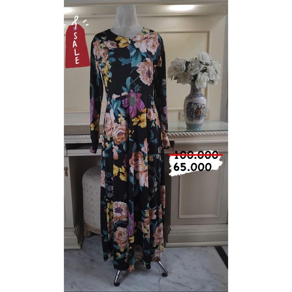 GAMIS MOTIF BUNGA 2 SALEE