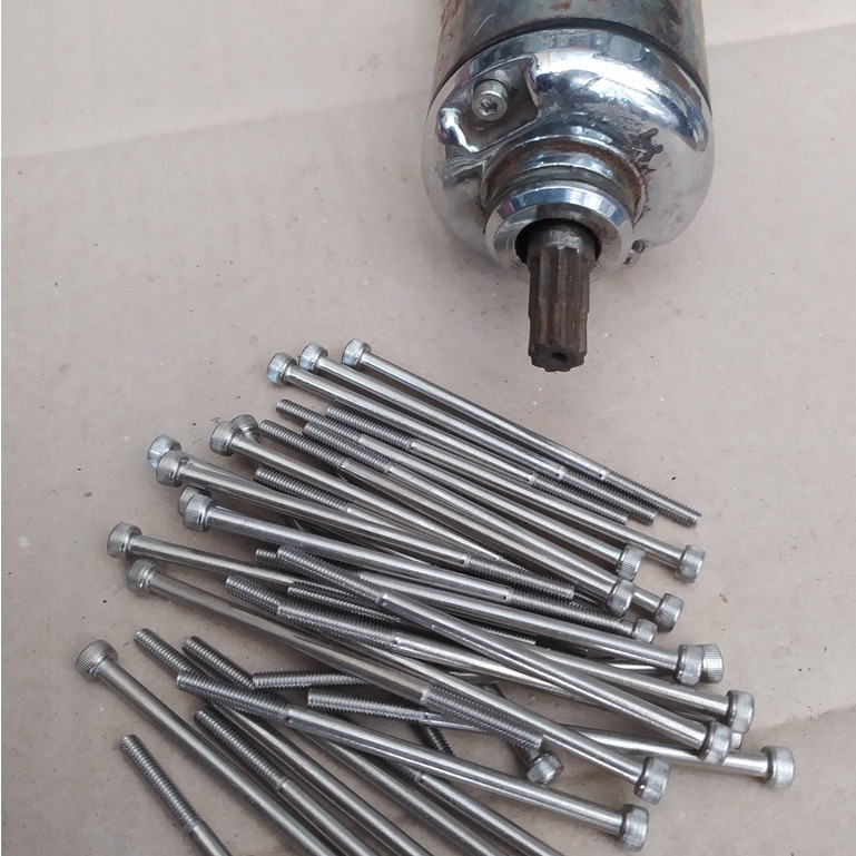 Baut L stenlies dinamo stater Megapro GL Tiger Baut Stainless Dinamo Starter dinamo (1biji)