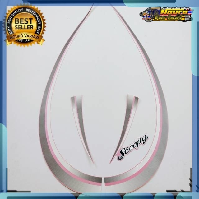 Stiker striping honda scoopy karbu 2010 2011 stiker  pink motor bagus