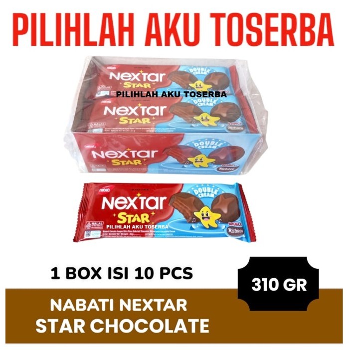 

Biskuit NEXTAR STAR Double Cream Chocolate - ( HARGA 1 BOX )