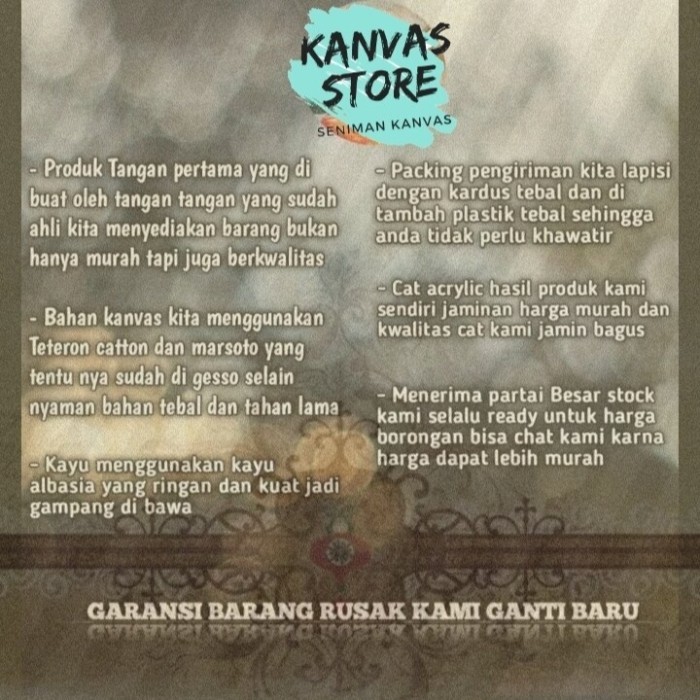 

Grosir Kanvas lukis size 20x20 Cm canvas lukis board