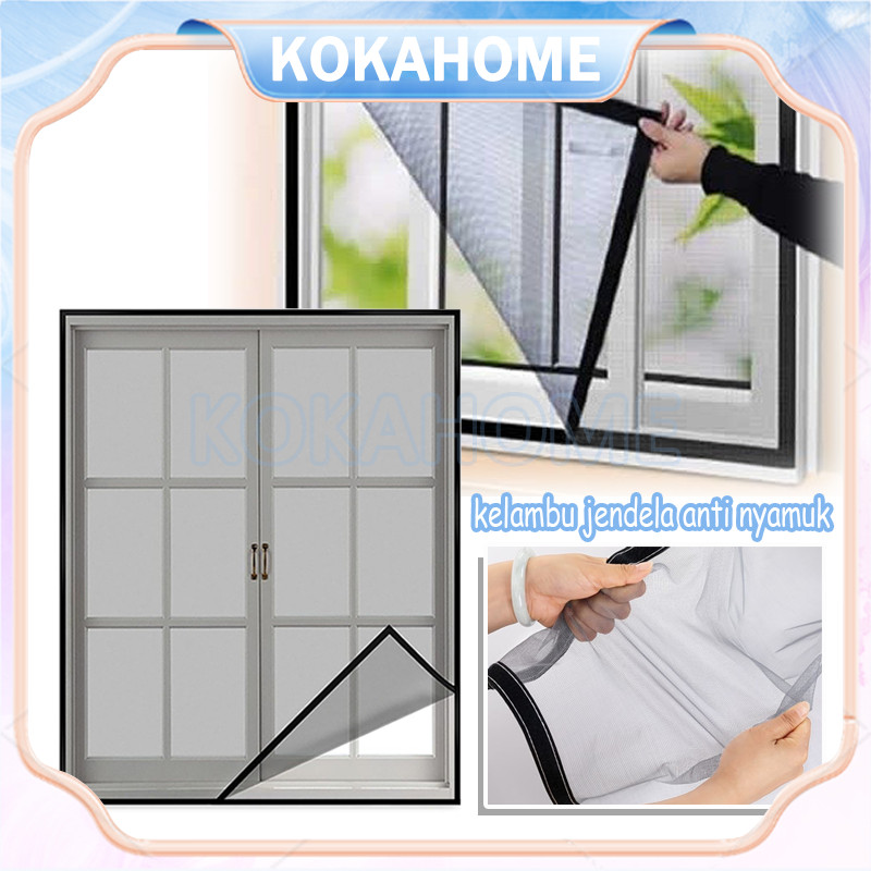 kelambu jendela anti nyamuk / jaring kasa perekat/jaring kasa anti nyamuk / jendela kasa dilengkapi 