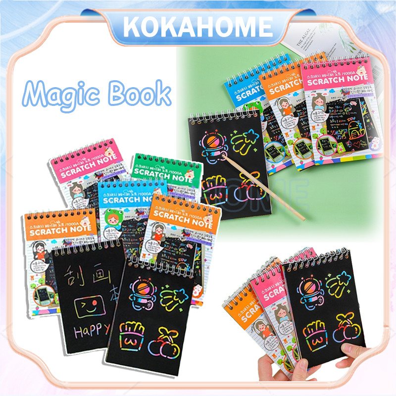 

buku gambar gores magic/scratch note magic